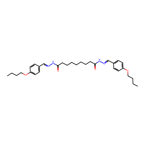 N,N'-bis[(4-butoxyphenyl)methylideneamino]nonanediamide structure
