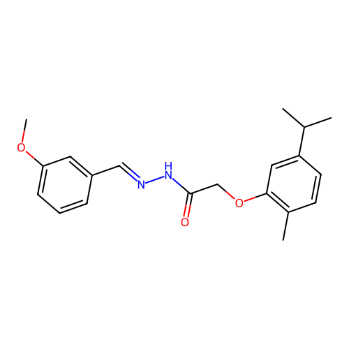 2-(5-Isopropyl-2-methylphenoxy)-N'-(3-methoxybenzylidene)acetohydrazide structure