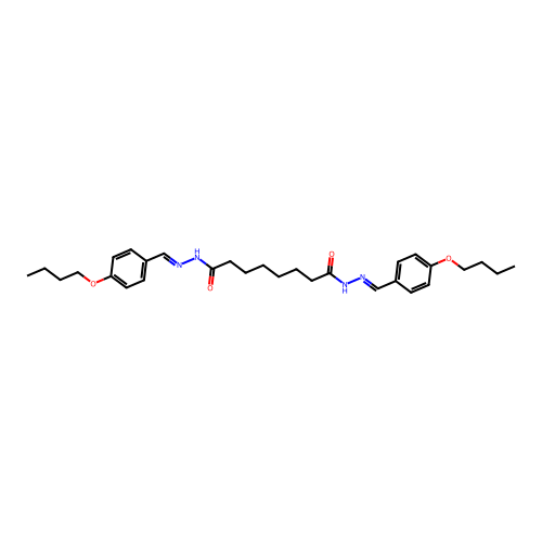 N,N'-bis[(4-butoxyphenyl)methylideneamino]octanediamide structure