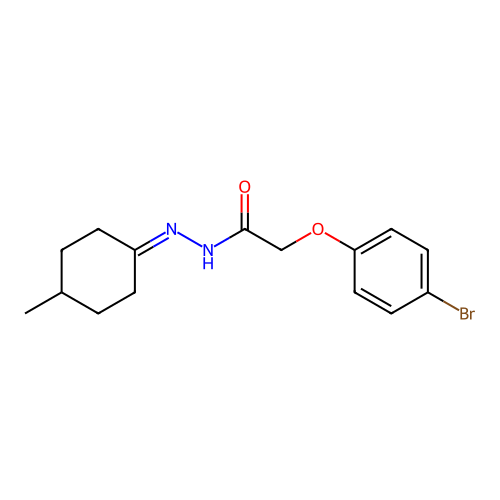 2-(4-Bromophenoxy)-N'-(4-methylcyclohexylidene)acetohydrazide structure