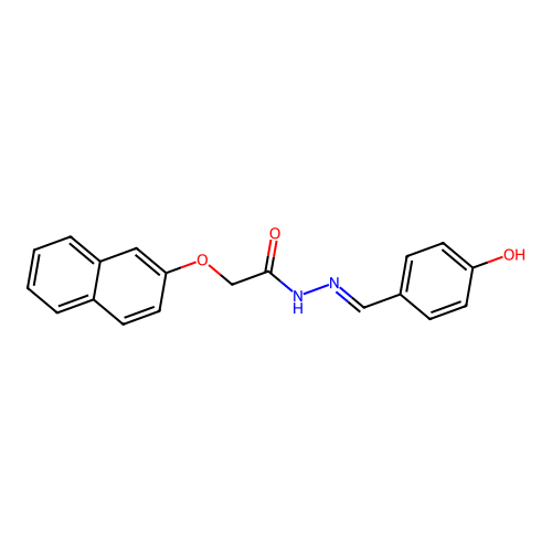 N-[(4-hydroxyphenyl)methylideneamino]-2-naphthalen-2-yloxyacetamide structure