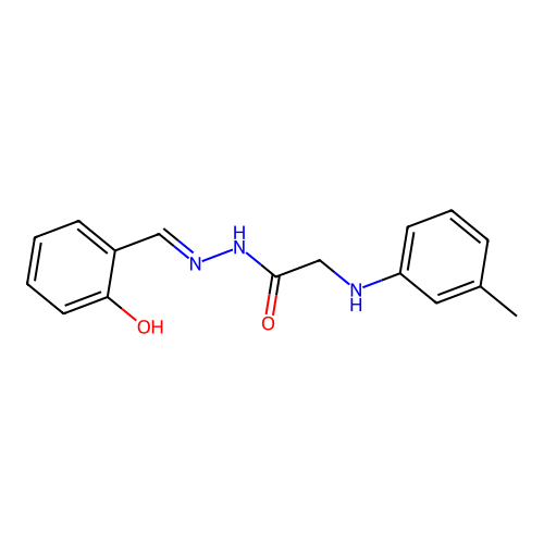 N-[(2-hydroxyphenyl)methylideneamino]-2-(3-methylanilino)acetamide structure