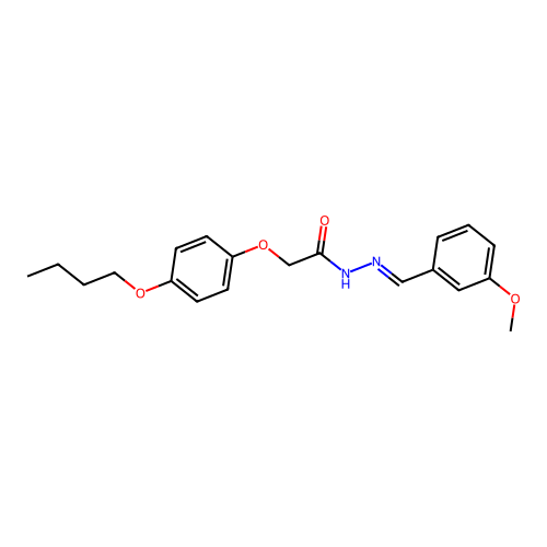 2-(4-butoxyphenoxy)-N-[(3-methoxyphenyl)methylideneamino]acetamide structure