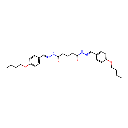 N,N'-bis[(4-butoxyphenyl)methylideneamino]pentanediamide structure