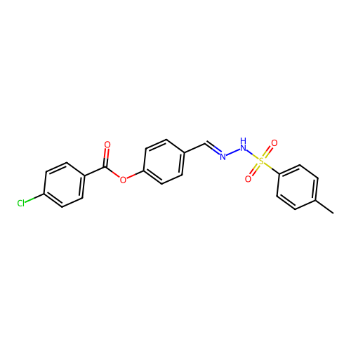4-(2-((4-Methylphenyl)sulfonyl)carbohydrazonoyl)phenyl 4-chlorobenzoate structure