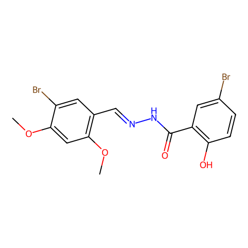 5-Bromo-N'-(5-bromo-2,4-dimethoxybenzylidene)-2-hydroxybenzohydrazide structure