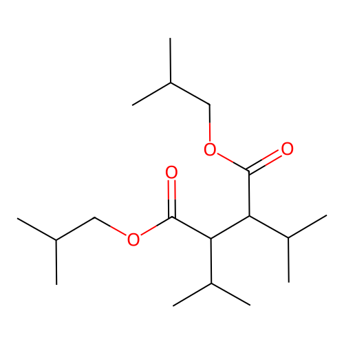 Butanedioic acid, 2,3-bis(1-methylethyl)-, bis(2-methylpropyl) ester structure