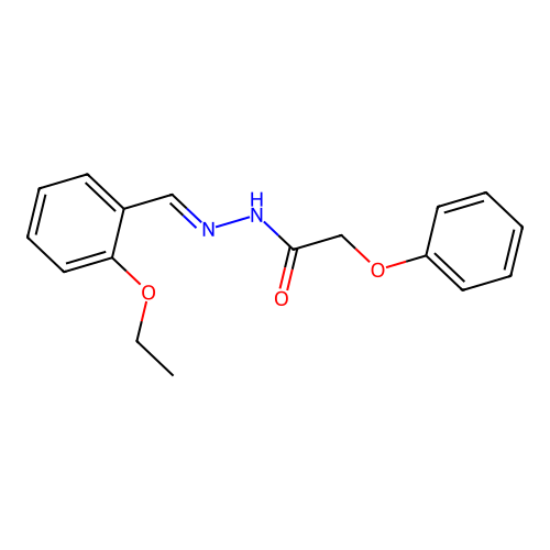 N-[(2-ethoxyphenyl)methylideneamino]-2-phenoxyacetamide structure
