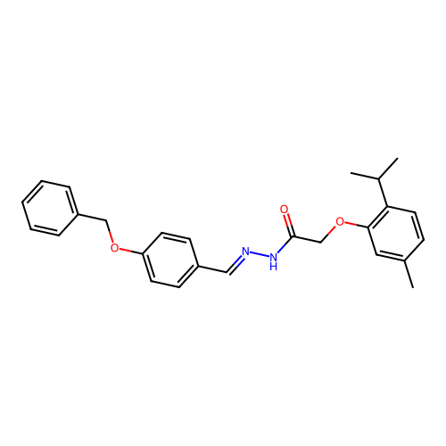 N'-(4-(Benzyloxy)benzylidene)-2-(2-isopropyl-5-methylphenoxy)acetohydrazide structure