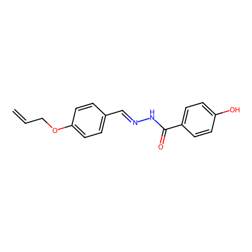4-hydroxy-N-[(4-prop-2-enoxyphenyl)methylideneamino]benzamide structure