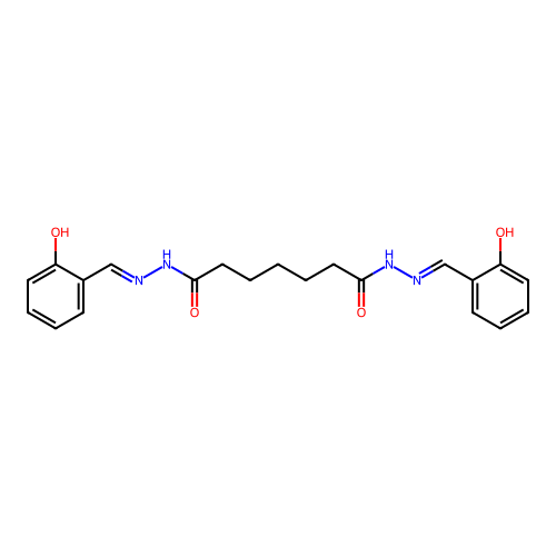 N,N'-bis[(2-hydroxyphenyl)methylideneamino]heptanediamide structure