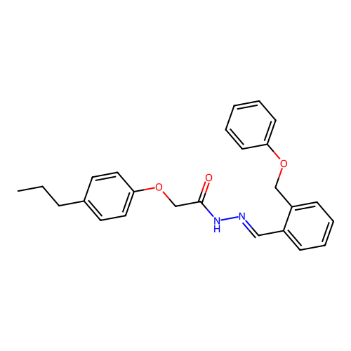 N'-(2-(Phenoxymethyl)benzylidene)-2-(4-propylphenoxy)acetohydrazide structure