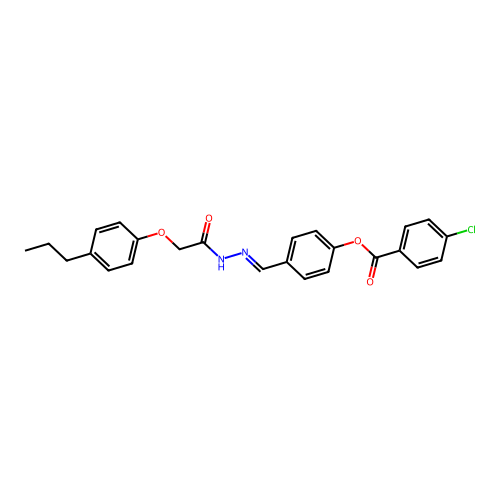 4-(2-((4-Propylphenoxy)acetyl)carbohydrazonoyl)phenyl 4-chlorobenzoate structure