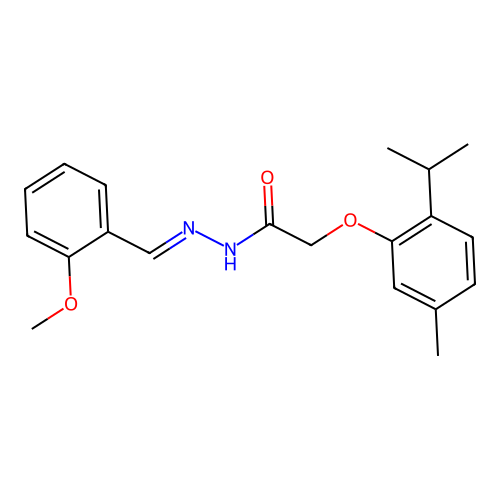 2-(2-Isopropyl-5-methylphenoxy)-N'-(2-methoxybenzylidene)acetohydrazide structure