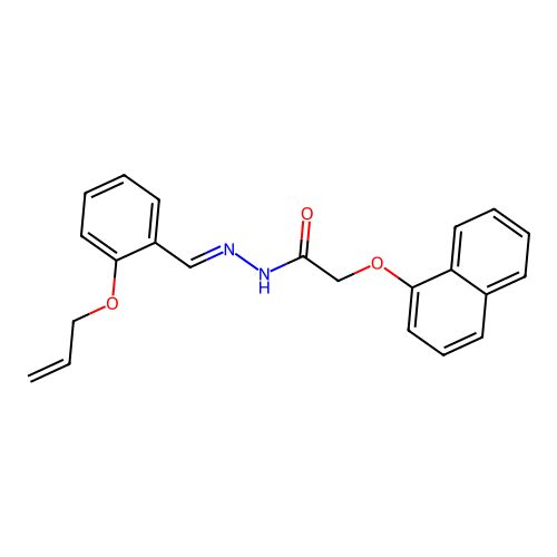 2-naphthalen-1-yloxy-N-[(2-prop-2-enoxyphenyl)methylideneamino]acetamide structure