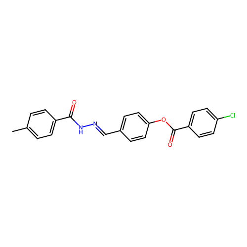 [4-[[(4-Methylbenzoyl)hydrazinylidene]methyl]phenyl] 4-chlorobenzoate structure
