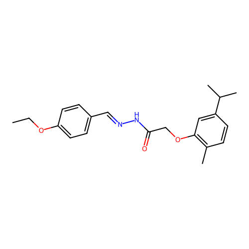 N'-(4-Ethoxybenzylidene)-2-(5-isopropyl-2-methylphenoxy)acetohydrazide structure