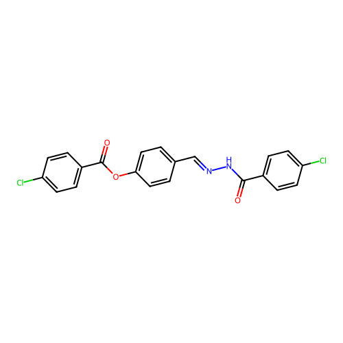 [4-[[(4-Chlorobenzoyl)hydrazinylidene]methyl]phenyl] 4-chlorobenzoate structure