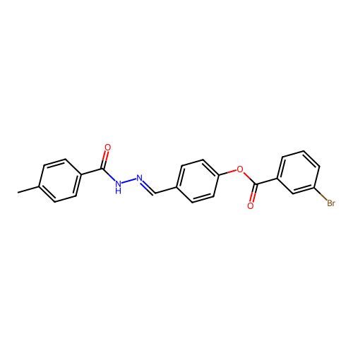 [4-[[(4-Methylbenzoyl)hydrazinylidene]methyl]phenyl] 3-bromobenzoate structure