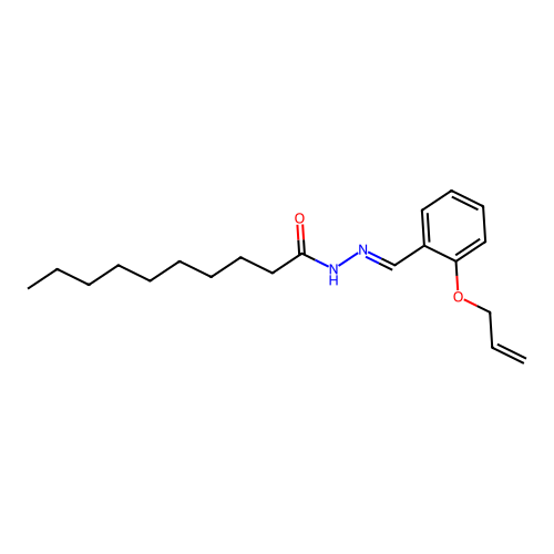 N-[(2-prop-2-enoxyphenyl)methylideneamino]decanamide structure