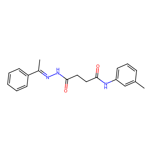 N-(3-Methylphenyl)-4-oxo-4-(2-(1-phenylethylidene)hydrazino)butanamide structure