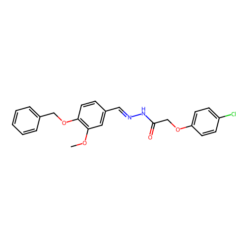 N'-(4-(Benzyloxy)-3-methoxybenzylidene)-2-(4-chlorophenoxy)acetohydrazide structure