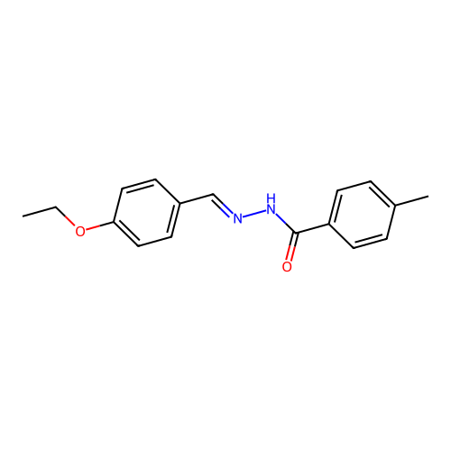 N-[(4-ethoxyphenyl)methylideneamino]-4-methylbenzamide structure