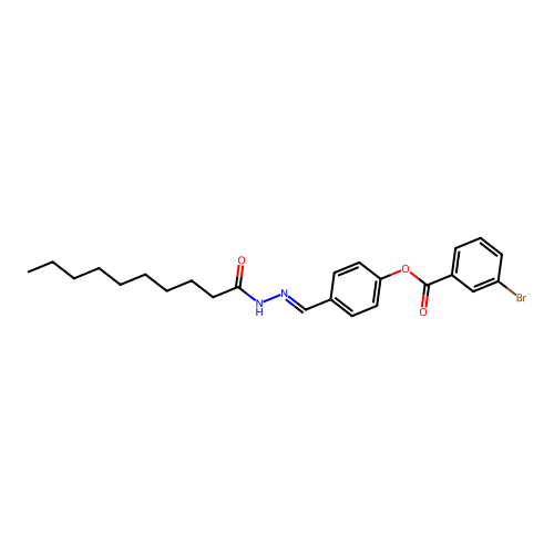 [4-[(Decanoylhydrazinylidene)methyl]phenyl] 3-bromobenzoate structure