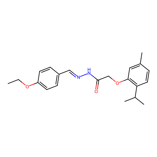 N'-(4-Ethoxybenzylidene)-2-(2-isopropyl-5-methylphenoxy)acetohydrazide structure