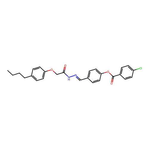 4-(2-((4-Butylphenoxy)acetyl)carbohydrazonoyl)phenyl 4-chlorobenzoate structure