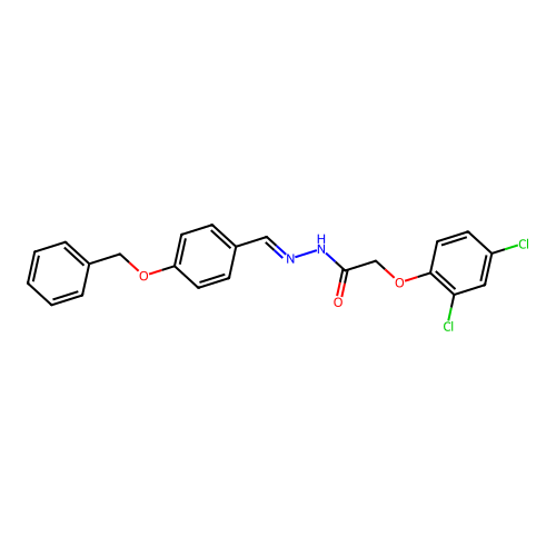N'-(4-(Benzyloxy)benzylidene)-2-(2,4-dichlorophenoxy)acetohydrazide structure