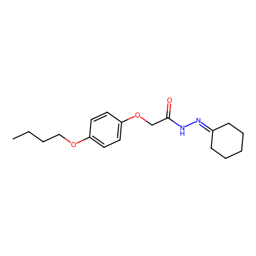 2-(4-Butoxyphenoxy)-N'-cyclohexylideneacetohydrazide structure