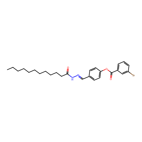 [4-[(Dodecanoylhydrazinylidene)methyl]phenyl] 3-bromobenzoate structure