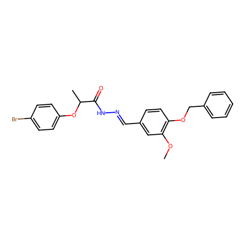 N'-(4-(Benzyloxy)-3-methoxybenzylidene)-2-(4-bromophenoxy)propanohydrazide structure