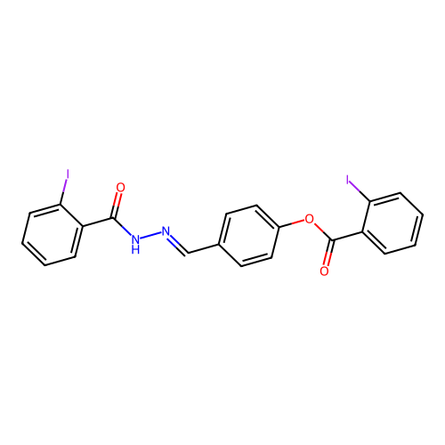 [4-[[(2-Iodobenzoyl)hydrazinylidene]methyl]phenyl] 2-iodobenzoate structure