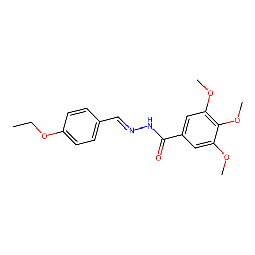 N-[(4-ethoxyphenyl)methylideneamino]-3,4,5-trimethoxybenzamide structure