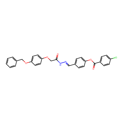 4-(2-((4-(Benzyloxy)phenoxy)acetyl)carbohydrazonoyl)phenyl 4-chlorobenzoate structure