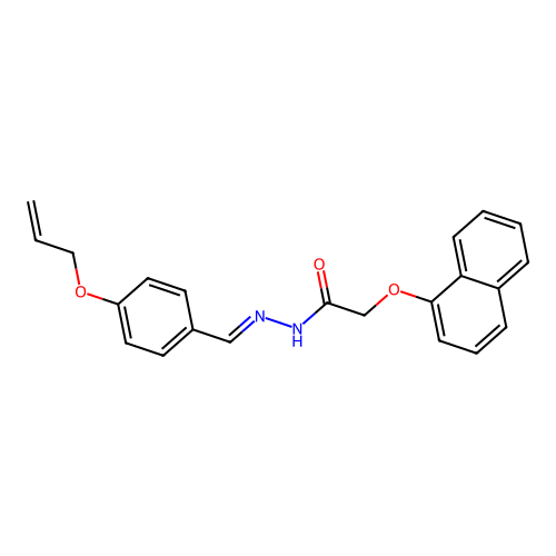 2-naphthalen-1-yloxy-N-[(4-prop-2-enoxyphenyl)methylideneamino]acetamide structure