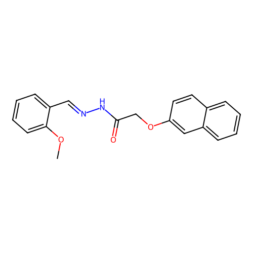 N-[(2-methoxyphenyl)methylideneamino]-2-naphthalen-2-yloxyacetamide structure