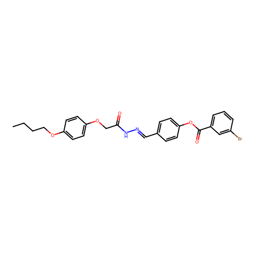 4-(2-((4-Butoxyphenoxy)acetyl)carbohydrazonoyl)phenyl 3-bromobenzoate structure