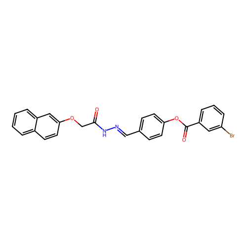 4-(2-((2-Naphthyloxy)acetyl)carbohydrazonoyl)phenyl 3-bromobenzoate structure