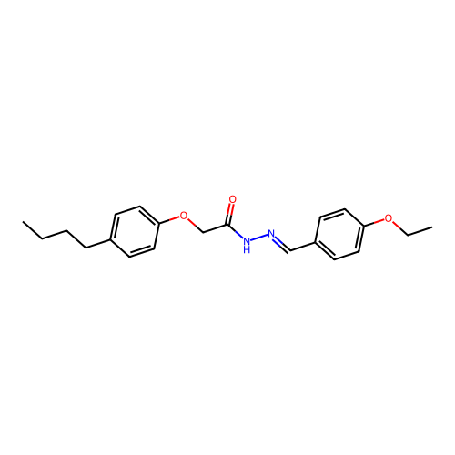 2-(4-butylphenoxy)-N-[(4-ethoxyphenyl)methylideneamino]acetamide structure