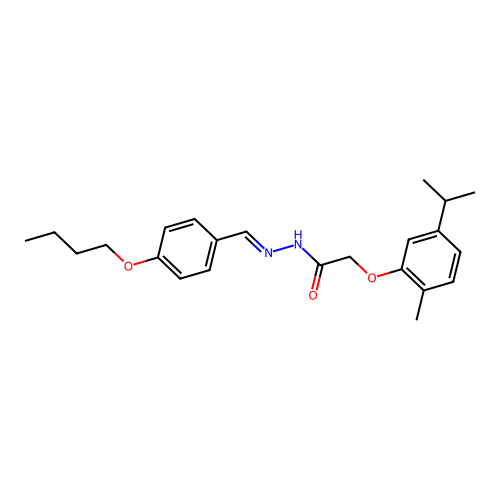 N'-(4-Butoxybenzylidene)-2-(5-isopropyl-2-methylphenoxy)acetohydrazide structure