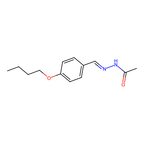 N-[(4-butoxyphenyl)methylideneamino]acetamide structure