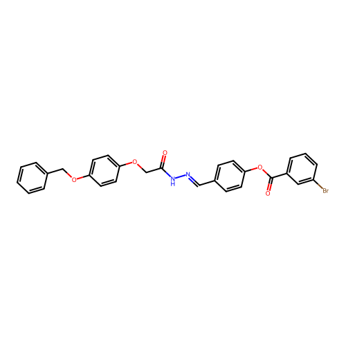 4-(2-((4-(Benzyloxy)phenoxy)acetyl)carbohydrazonoyl)phenyl 3-bromobenzoate structure