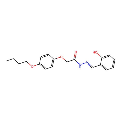 2-(4-butoxyphenoxy)-N-[(2-hydroxyphenyl)methylideneamino]acetamide structure