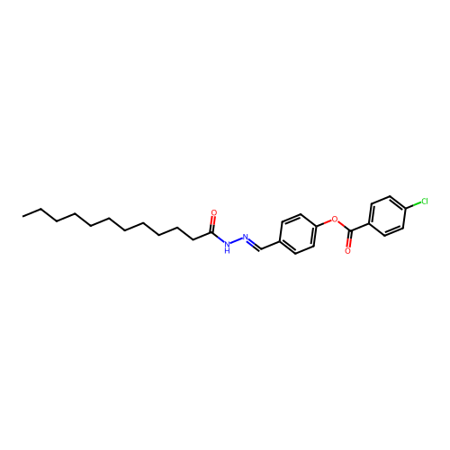 [4-[(Dodecanoylhydrazinylidene)methyl]phenyl] 4-chlorobenzoate structure