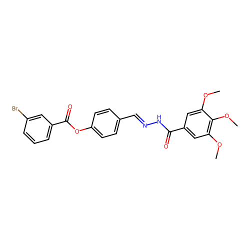 4-(2-(3,4,5-Trimethoxybenzoyl)carbohydrazonoyl)phenyl 3-bromobenzoate structure