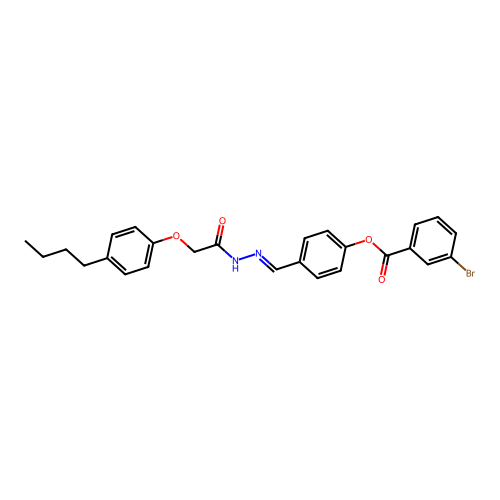 4-(2-((4-Butylphenoxy)acetyl)carbohydrazonoyl)phenyl 3-bromobenzoate structure