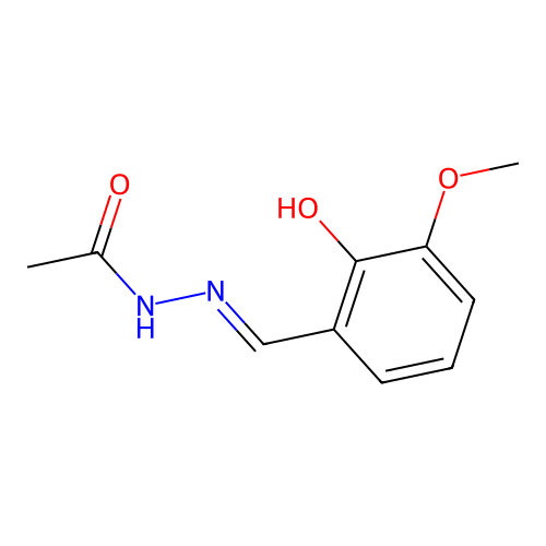 N-[(2-hydroxy-3-methoxyphenyl)methylideneamino]acetamide structure